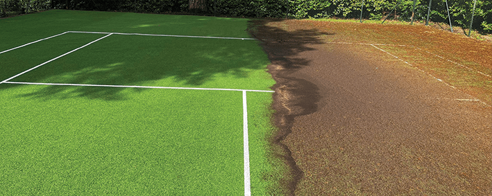 Tennis court cleaning